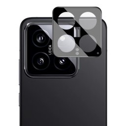 Camera 14 Techsuit Full Camera Glass - Folie protecție cameră din Sticlă securizată - compatibil cu Xiaomi Folie Camera pentru Xiaomi 14 - Techsuit Full Camera Glass - culoare Negru