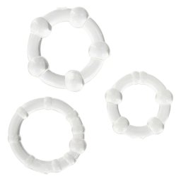 SuperLove Stay Hard Cock Rings Set Clear