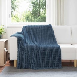 Paturi de aruncat 6 pcs Albastru marin 200 x 150 cm Molton GartenMobel Dekor
