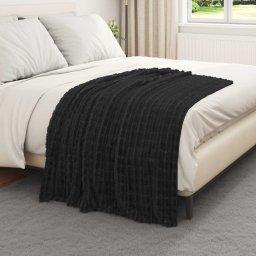 Paturi de aruncat 6 pcs Negru 150 x 130 cm Molton GartenMobel Dekor
