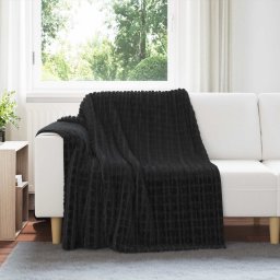 Paturi de aruncat 6 pcs Negru 200 x 150 cm Molton GartenMobel Dekor
