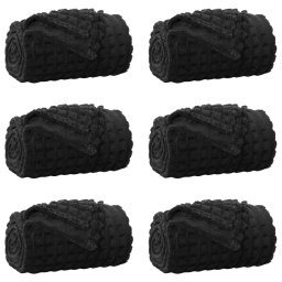 Paturi de aruncat 6 pcs Negru 240 x 220 cm Molton GartenMobel Dekor