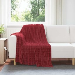 Paturi de aruncat 6 pcs Rosu Bordeaux 150 x 130 cm Molton GartenMobel Dekor