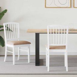 Scaune de dining 2 pcs Alb 50 x 52,5 x 91 cm GartenMobel Dekor
