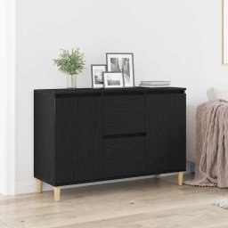 Bufet cu sertar Negru 102 x 35 x 60 cm Lemn compozit GartenMobel Dekor