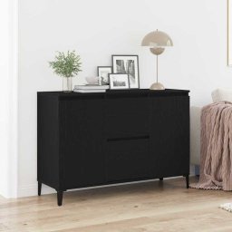 Bufet cu sertar Stejar Negru 104 x 35 x 70 cm Lemn compozit GartenMobel Dekor