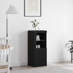 Bufet LED Negru 41 x 37 x 100 cm Lemn compozit GartenMobel Dekor