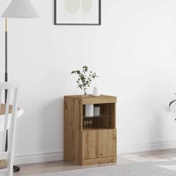 Bufet LED Stejar Artizanal 41 x 37 x 67 cm Lemn compozit GartenMobel Dekor