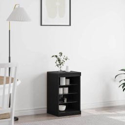 Bufet LED Stejar Negru 41 x 37 x 67 cm Lemn compozit GartenMobel Dekor