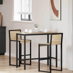 masa Stejar Sonoma 100 x 40 x 100,5 cm Lemn ingineresc si otel GartenMobel Dekor
