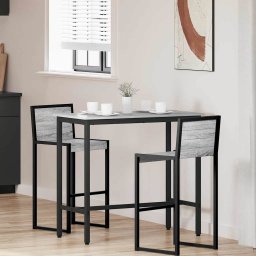 masa Gri Sonoma 100 x 40 x 100,5 cm Lemn ingineresc si otel GartenMobel Dekor