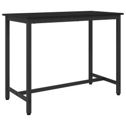 masa Stejar Negru 100 x 50 x 76,5 cm Lemn ingineresc si otel GartenMobel Dekor