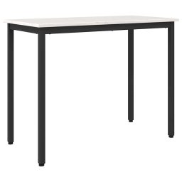 masa Alb 100 x 50 x 77 cm Lemn ingineresc si otel GartenMobel Dekor