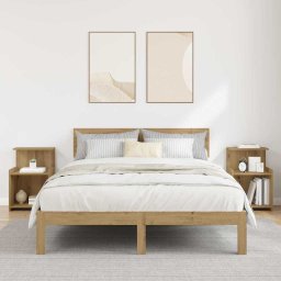Set 2 noptiere dormitor stejar artizanal, 40x35x60 cm, cu rafturi