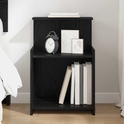 Noptiera dormitor stejar negru 40x35x60 cm, lemn compozit