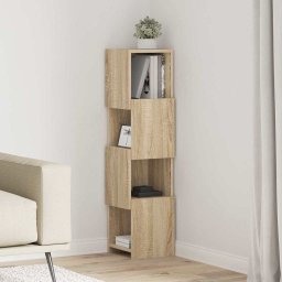 Dulap de colt Alb 25,5x25x102cm Lemn compozit GartenMobel Dekor