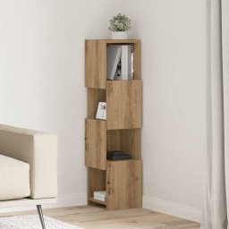 Dulap de colt Alb 25,5x25x102cm Lemn compozit GartenMobel Dekor