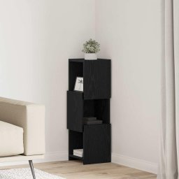 Dulap de colt Alb 25,5x25x80cm Lemn compozit GartenMobel Dekor