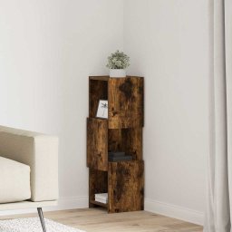 Dulap de colt Alb 25,5x25x80cm Lemn compozit GartenMobel Dekor