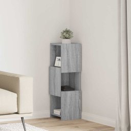Dulap de colt Alb 25,5x25x80cm Lemn compozit GartenMobel Dekor