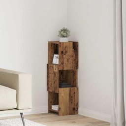 Dulap de colt Alb 25,5x25x80cm Lemn compozit GartenMobel Dekor