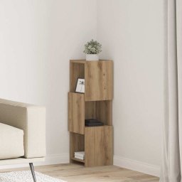 Dulap de colt Alb 25,5x25x80cm Lemn compozit GartenMobel Dekor