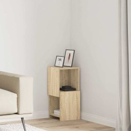 Dulap de colt Alb 25,5x25x55cm Lemn compozit GartenMobel Dekor