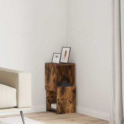 Dulap de colt Alb 25,5x25x55cm Lemn compozit GartenMobel Dekor