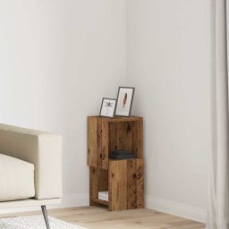 Dulap de colt Alb 25,5x25x55cm Lemn compozit GartenMobel Dekor