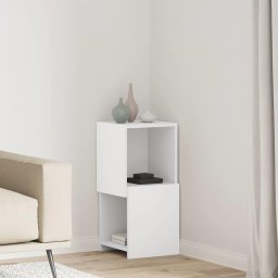 Dulap de colt Alb 30,5x30x65cm Lemn compozit GartenMobel Dekor