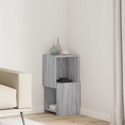 Dulap de colt Alb 30,5x30x65cm Lemn compozit GartenMobel Dekor