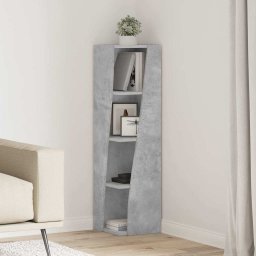 Dulap de colt Alb 27,5x27x102cm Lemn compozit GartenMobel Dekor