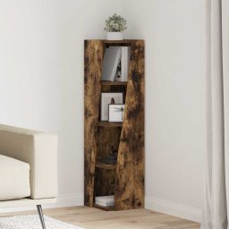 Dulap de colt Alb 27,5x27x102cm Lemn compozit GartenMobel Dekor