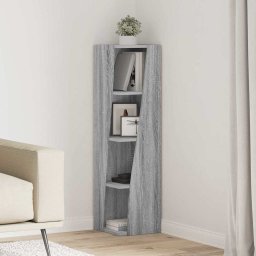 Dulap de colt Alb 27,5x27x102cm Lemn compozit GartenMobel Dekor