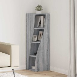 Dulap de colt Alb 32x32x102cm Lemn compozit GartenMobel Dekor