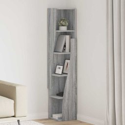 Dulap de colt Alb 27,5x27x140cm Lemn compozit GartenMobel Dekor