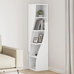 Dulap de colt Alb 32x32x140cm Lemn compozit GartenMobel Dekor