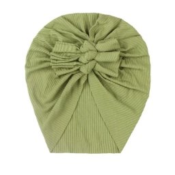 Caciulita verde tip turban cu trei fundite
