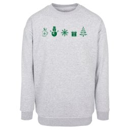 Merchcode Bluză de molton gri / verde