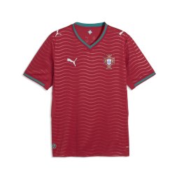 PUMA Tricot 'Portugal 2026' verde smarald / roși aprins / alb