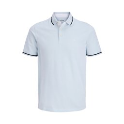 JACK & JONES Tricou 'JJEPaulos' albastru pastel / albastru închis / alb