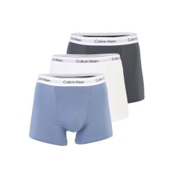 Calvin Klein Underwear Boxeri albastru fumuriu / gri metalic / alb / alb natural