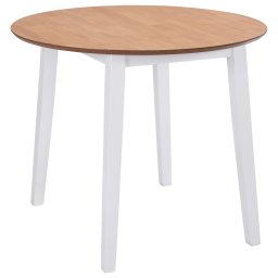 Gossi masa de bucatarie extensibila, rotund, mdf, alb