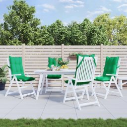 Gossi perne scaun cu spatar inalt, 4 buc, verde, tesatura oxford