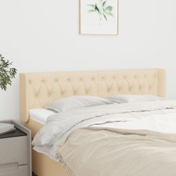 Gossi tablie de pat cu aripioare crem 163x16x78/88 cm textil