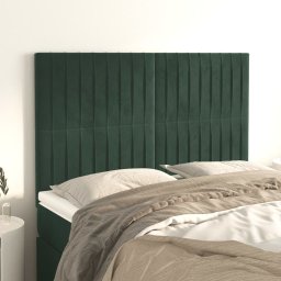 Gossi tablii de pat, 4 buc, verde inchis, 72x5x78/88 cm, catifea
