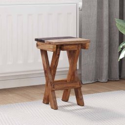 Taburet natural 30 x 30 x 48 cm Lemn masiv recuperat GartenMobel Dekor