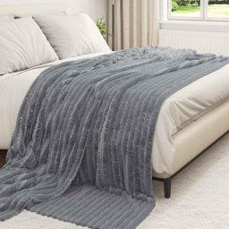 Paturi de aruncat 6 pcs Gri închis 240 x 220 cm Molton GartenMobel Dekor