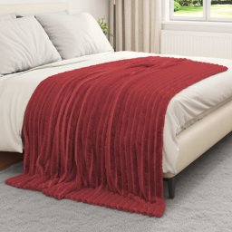 Paturi de aruncat 6 pcs Rosu Bordeaux 200 x 150 cm Molton GartenMobel Dekor