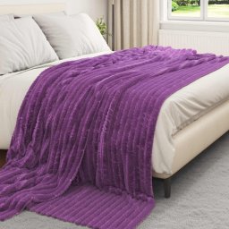 Paturi de aruncat 6 pcs Violet 270 x 240 cm Molton GartenMobel Dekor